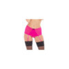 Shorty rose résille ouvert porte-jarretelles 